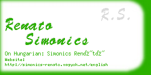 renato simonics business card